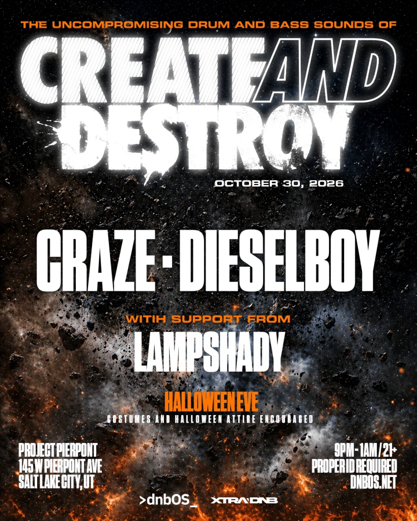 Craze + Dieselboy event poster
