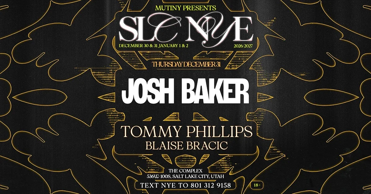 Josh Baker SLC NYE poster