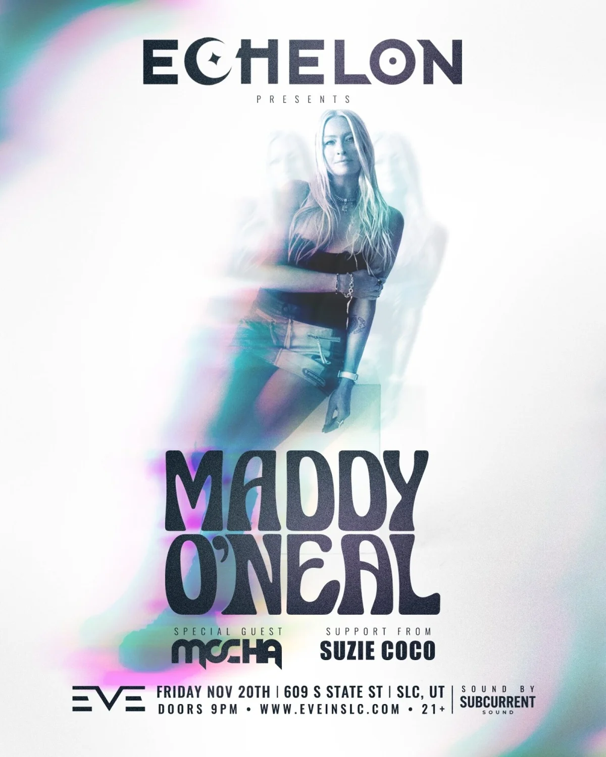 Echelon presents Maddy O'Neal event poster