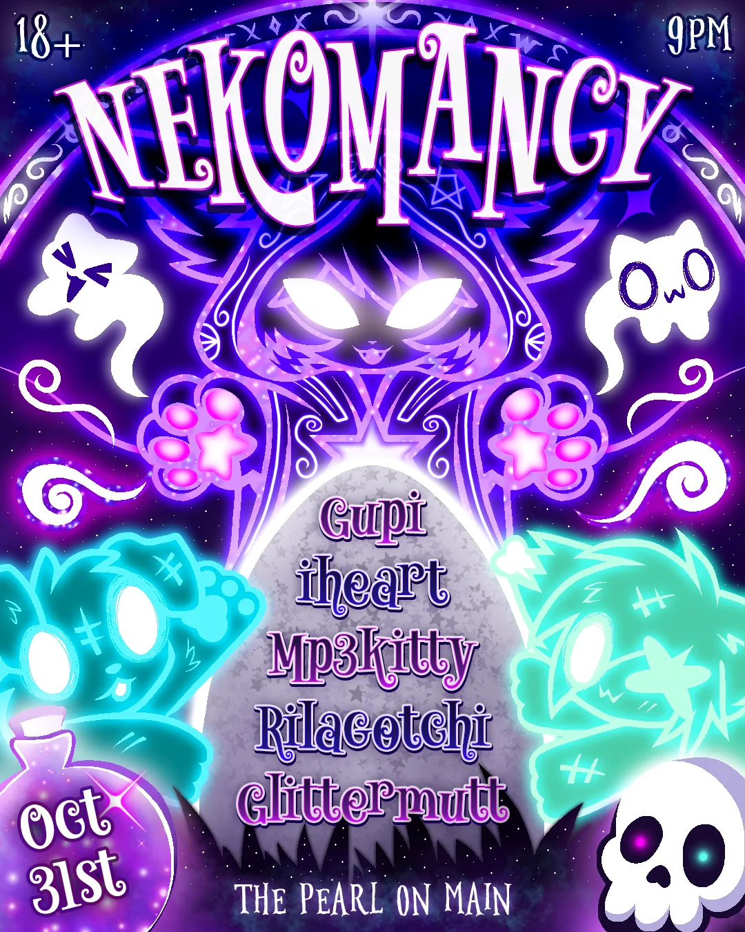 NEKOMANCY Halloween event poster