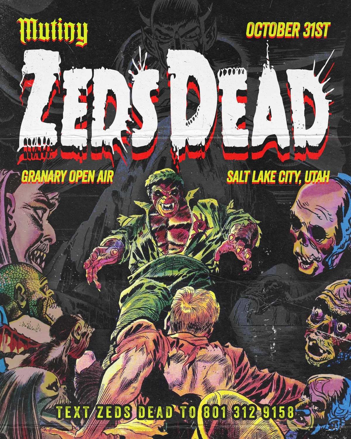 Zeds Dead Granary Halloween event poster